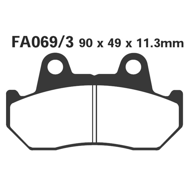 PASTIGLIE FRENO MOTO EBC FA069/3 HONDA GL1500 POST. GOLDWING