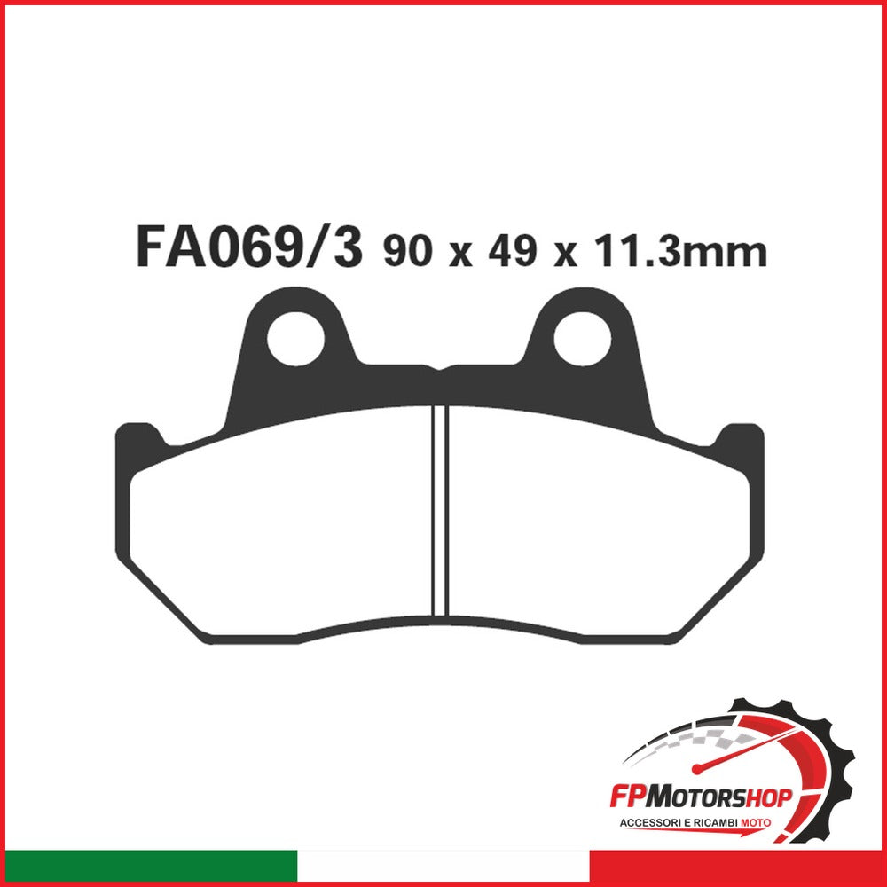 PASTIGLIE FRENO MOTO EBC FA069/3 HONDA GL1500 POST. GOLDWING