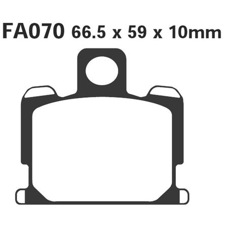 PASTIGLIE FRENO MOTO EBC FA070 YAMAHA RD XJ 750 81- DAL 1981