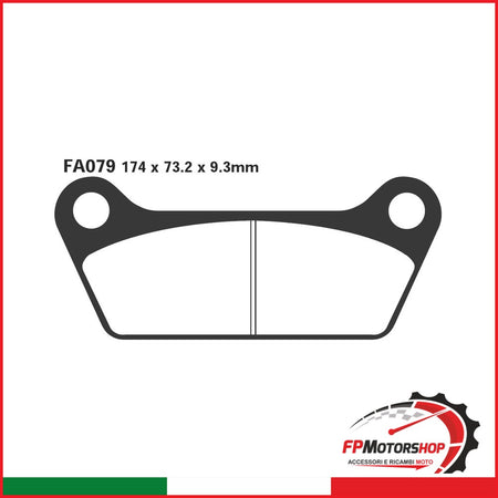 PASTIGLIE FRENO MOTO EBC FA079 H.D. FL-FLT POST. HARLEY FL FLT 80 85 POSTERIORE