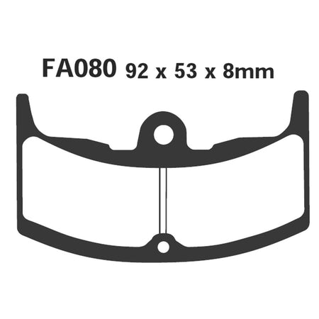 PASTIGLIE FRENO MOTO EBC FA080 HONDA CBX 550 ANT. 82 84 ANTERIORE ORGANICA