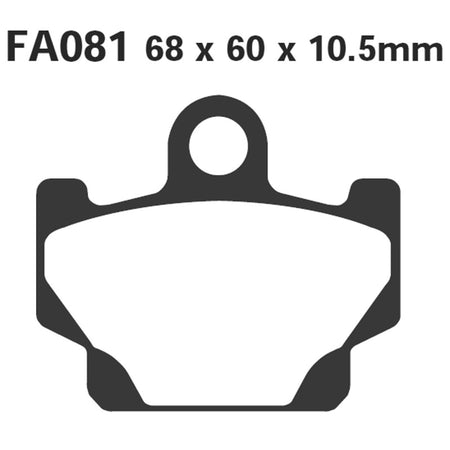 PASTIGLIE FRENO MOTO EBC FA081 YAMAHA RD125/350 -84 ANT.