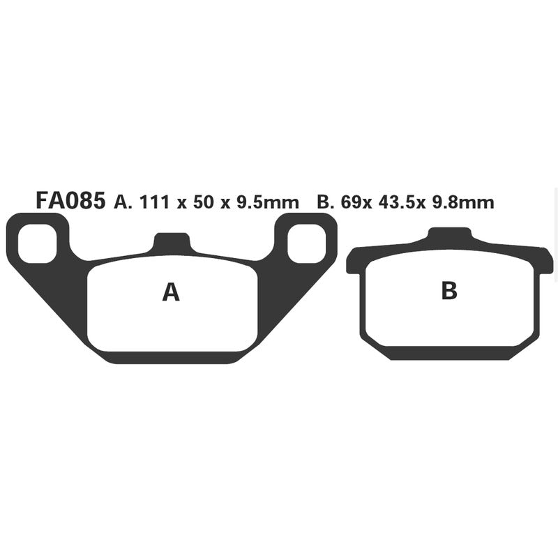 PASTIGLIE FRENO MOTO EBC FA085 KAWA GPZ VN1500 KAWASAKI