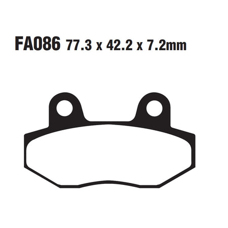 PASTIGLIE FRENO MOTO EBC FA086/2 HYOSUNG GT 125/250/650 125/250