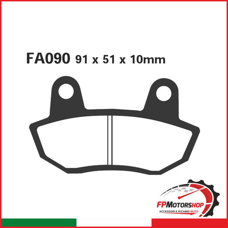 PASTIGLIE FRENO MOTO EBC FA090 HONDA CB650 NIGHTWAK ANT. ANTERIORE ORGANICA