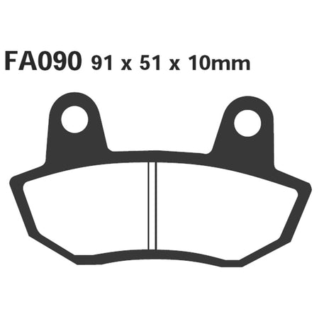 PASTIGLIE FRENO MOTO EBC FA090 HONDA CB650 NIGHTWAK ANT. ANTERIORE ORGANICA