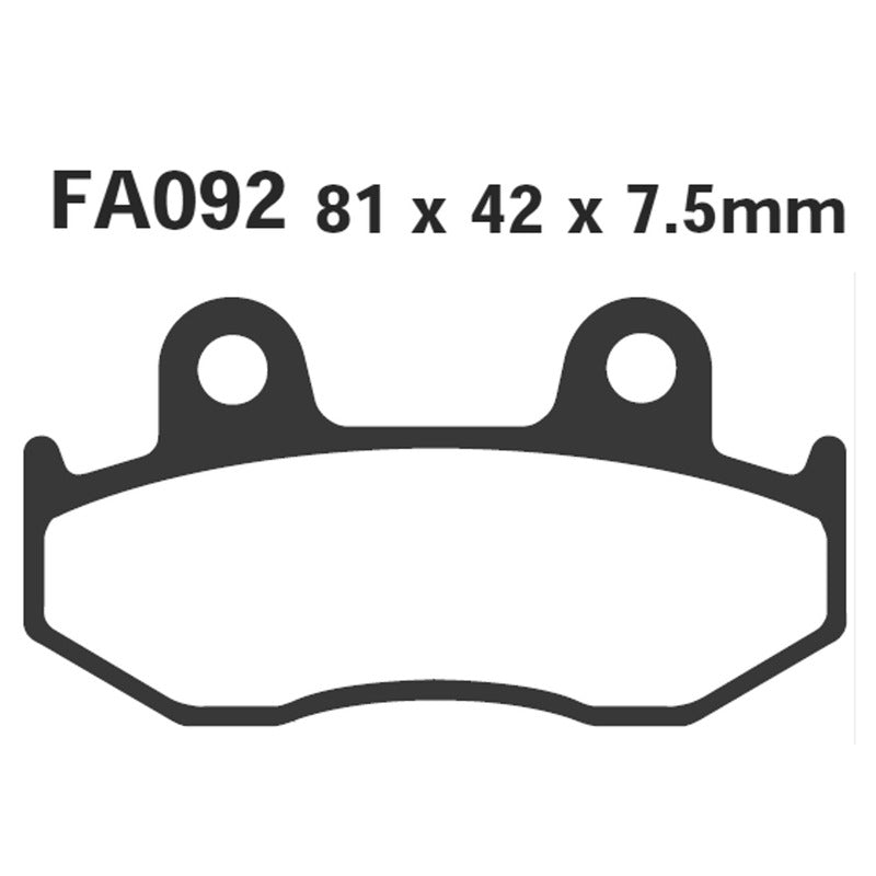 PASTIGLIE FRENO MOTO EBC FA092TT HONDA MTX 125-XL 600 1985-1987
