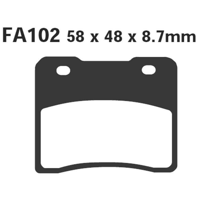 PASTIGLIE FRENO MOTO EBC FA102 SUZUKI RG250 GAMMA ANT.
