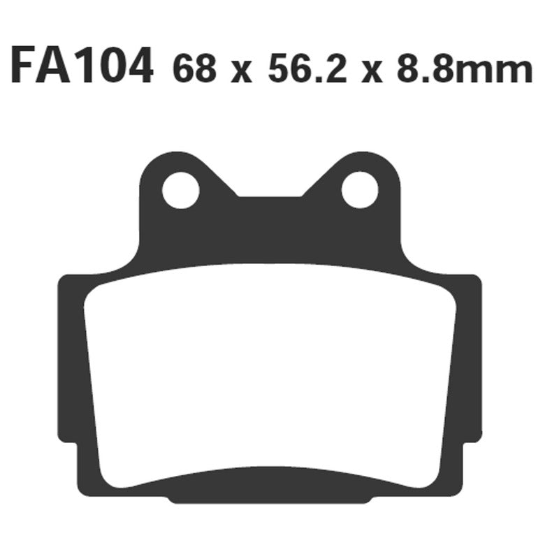 PASTIGLIE FRENO MOTO EBC FA104 YAMAHA FZS FAZER 600 POST.