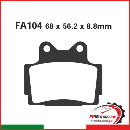 PASTIGLIE FRENO MOTO EBC FA104 YAMAHA FZS FAZER 600 POST.