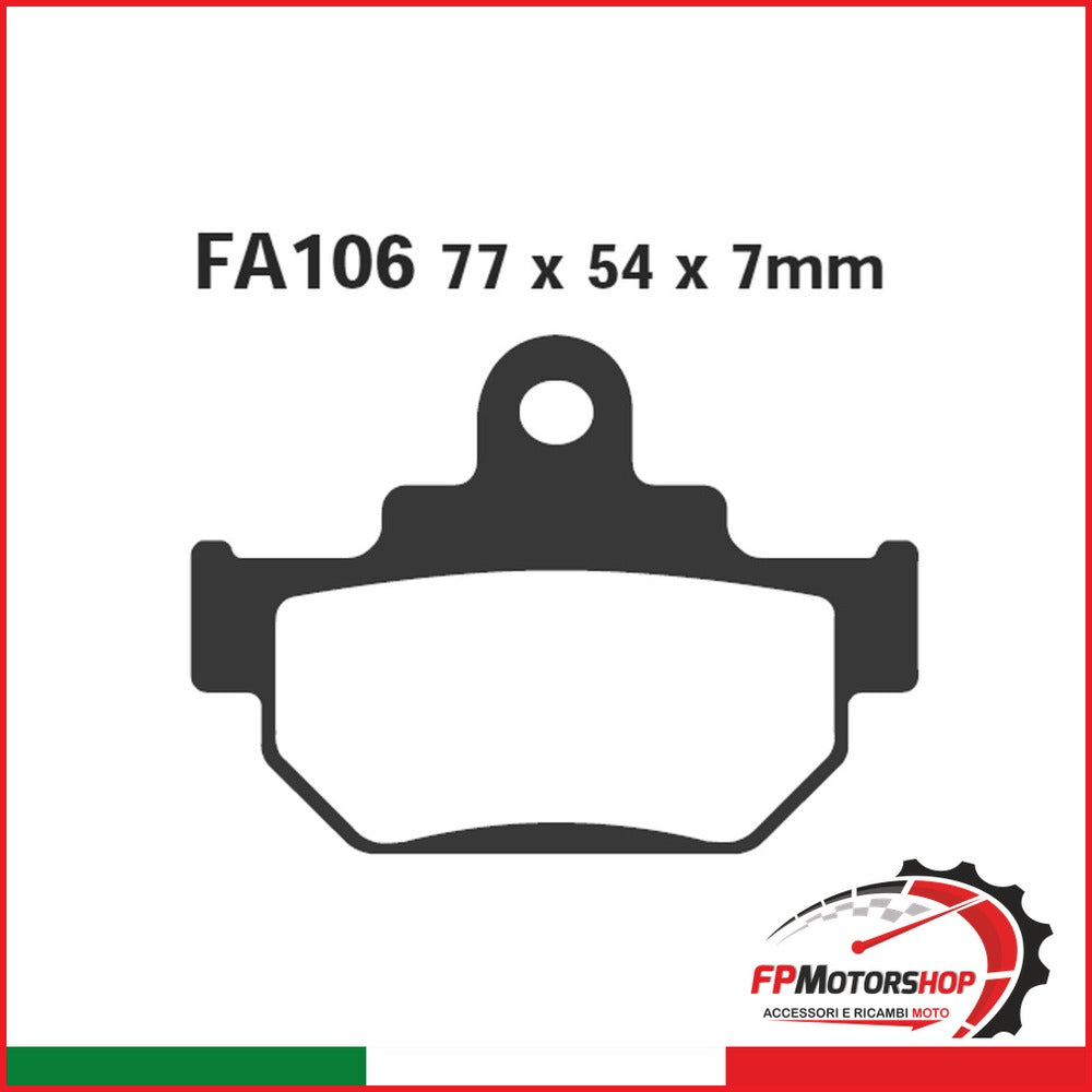 PASTIGLIE FRENO MOTO EBC FA106TT SUZUKI TU250 ANT.