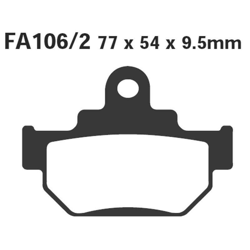 PASTIGLIE FRENO MOTO EBC FA106/2TT SUZUKI DR600 85 ANT.