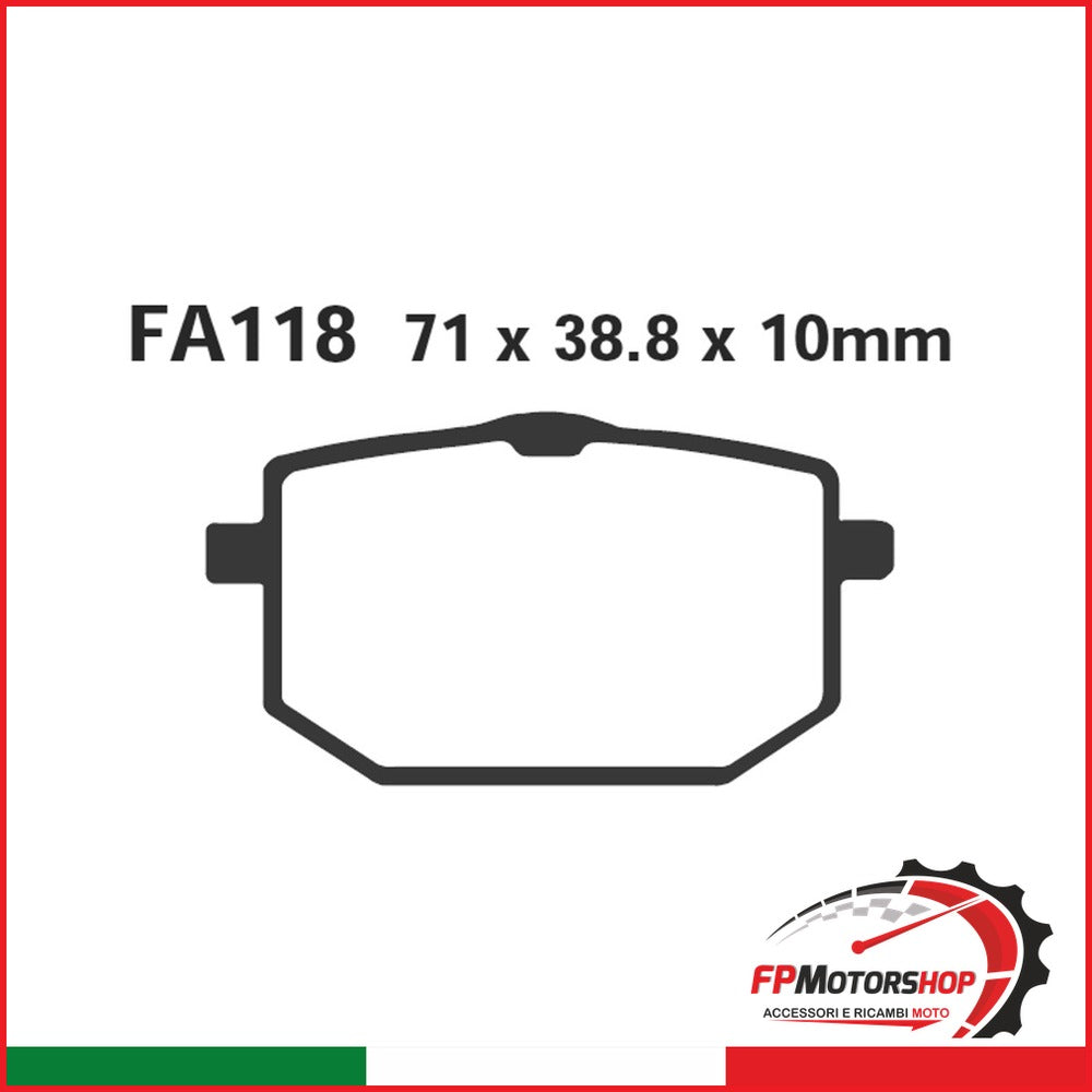 PASTIGLIE FRENO MOTO EBC FA118 YAMAHA XT600Z TENERE -90