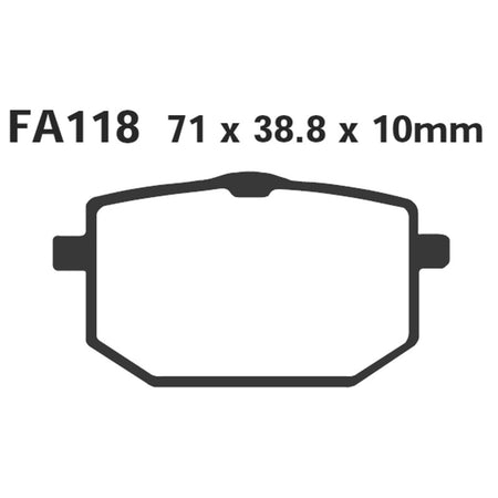 PASTIGLIE FRENO MOTO EBC FA118 YAMAHA XT600Z TENERE -90