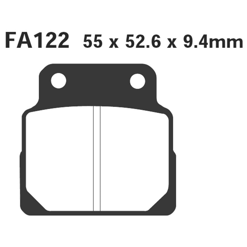 PASTIGLIE FRENO MOTO EBC FA122 HONDA CB 450 ANT./POST. 89 92
