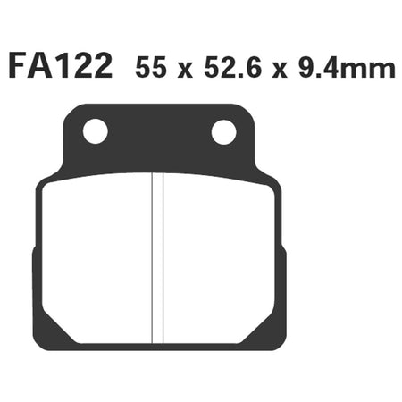 PASTIGLIE FRENO MOTO EBC FA122 HONDA CB 450 ANT./POST. 89 92
