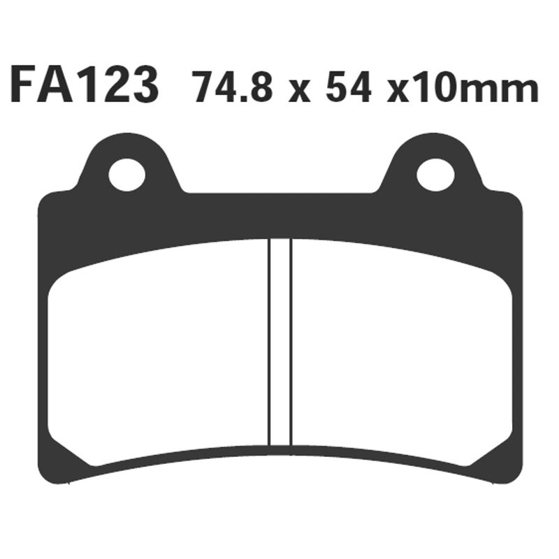 PASTIGLIE FRENO MOTO EBC FA123 YAMAHA TDM 850 -95 ANT.