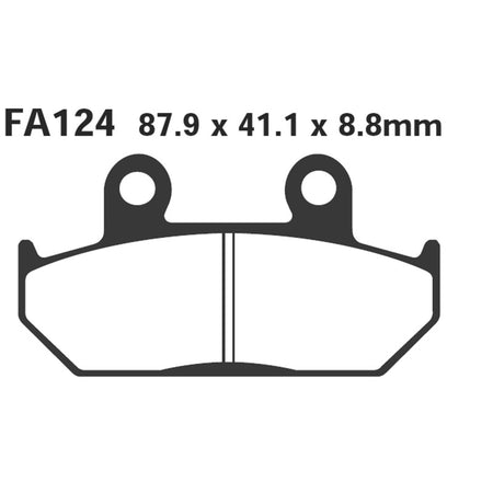 PASTIGLIE FRENO MOTO EBC FA124 HONDA VFR 750 ANT. 1986-1987