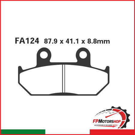 PASTIGLIE FRENO MOTO EBC FA124 HONDA VFR 750 ANT. 1986-1987