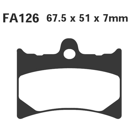 PASTIGLIE FRENO MOTO EBC FA126 APRILIA RS 125 ANT. 1992-2003 GUZZI