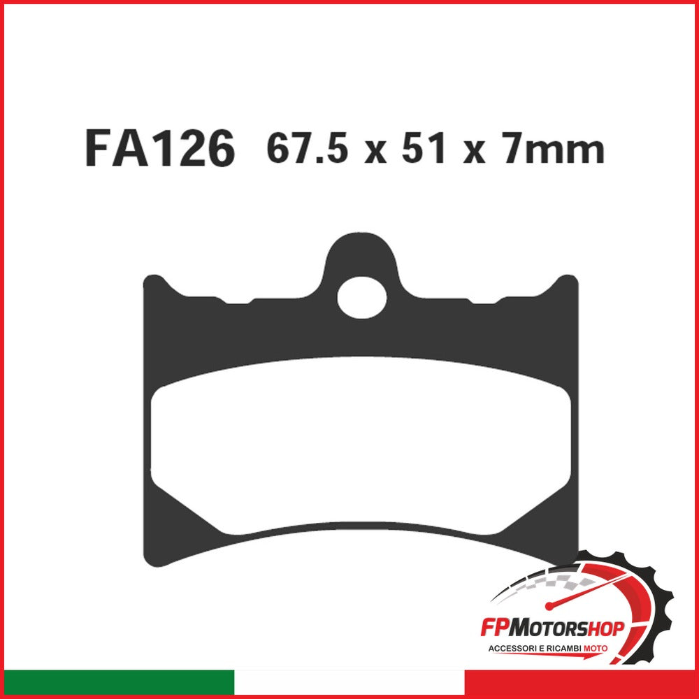 PASTIGLIE FRENO MOTO EBC FA126 APRILIA RS 125 ANT. 1992-2003 GUZZI