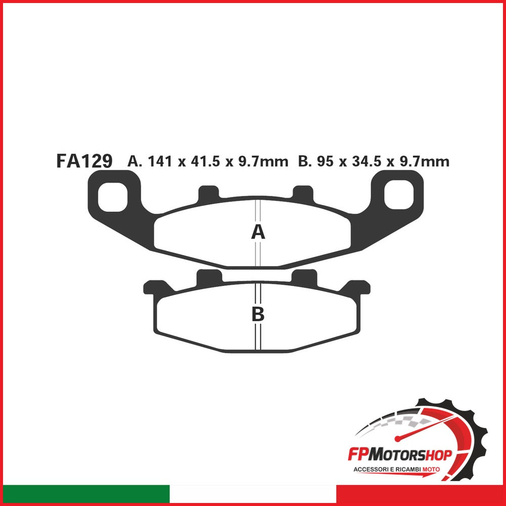 PASTIGLIE FRENO MOTO EBC FA129 KAWA GPZ 900 POST. 1990-2002 KAWASAKI SUZUKI