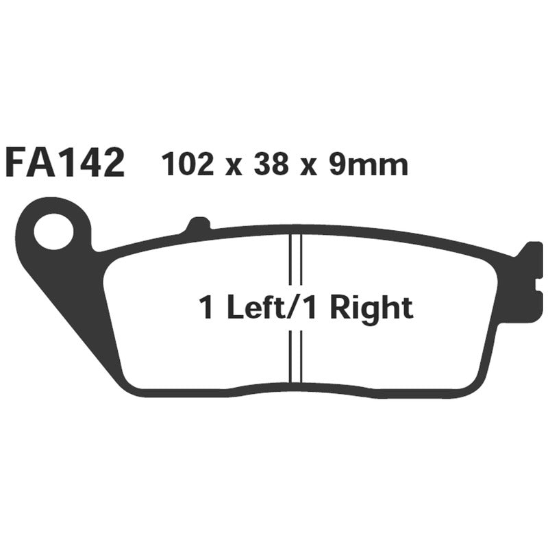 PASTIGLIE FRENO MOTO EBC FA142 HONDA VFR750F-SUZUKI BURGMAN BMW CAGIVA KAWASAKI