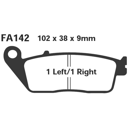 PASTIGLIE FRENO MOTO EBC FA142 HONDA VFR750F-SUZUKI BURGMAN BMW CAGIVA KAWASAKI