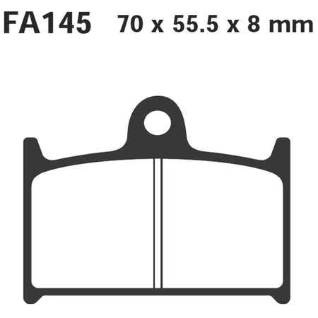 PASTIGLIE FRENO MOTO EBC FA145 SUZUKI GSX-R750 87- YAMAHA FZR 750 89- DAL 1987