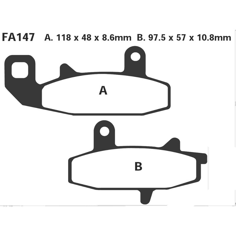 PASTIGLIE FRENO MOTO EBC FA147 SUZUKI DR650/750/800 ANT.