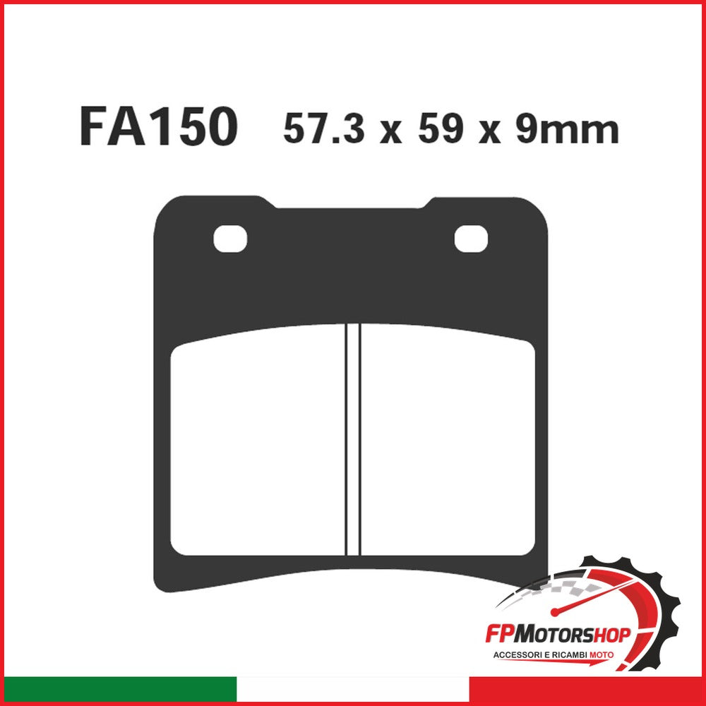 PASTIGLIE FRENO MOTO EBC FA150 SUZUKI GV 1400 POST. 86 88 POSTERIORE ORGANICA
