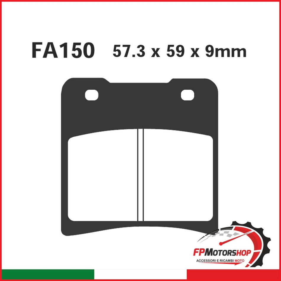 PASTIGLIE FRENO MOTO EBC FA150 SUZUKI GV 1400 POST. 86 88 POSTERIORE ORGANICA