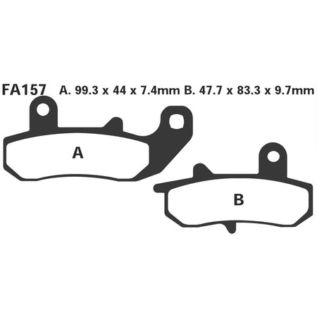 PASTIGLIE FRENO MOTO EBC FA157 SUZUKI DR650/750/800 POST.