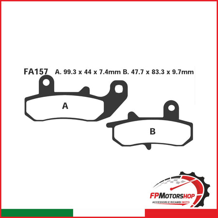 PASTIGLIE FRENO MOTO EBC FA157 SUZUKI DR650/750/800 POST.