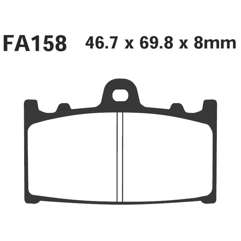 PASTIGLIE FRENO MOTO EBC FA158 KAWA ZZR SUZUKI GSX-R 600 KAWASAKI