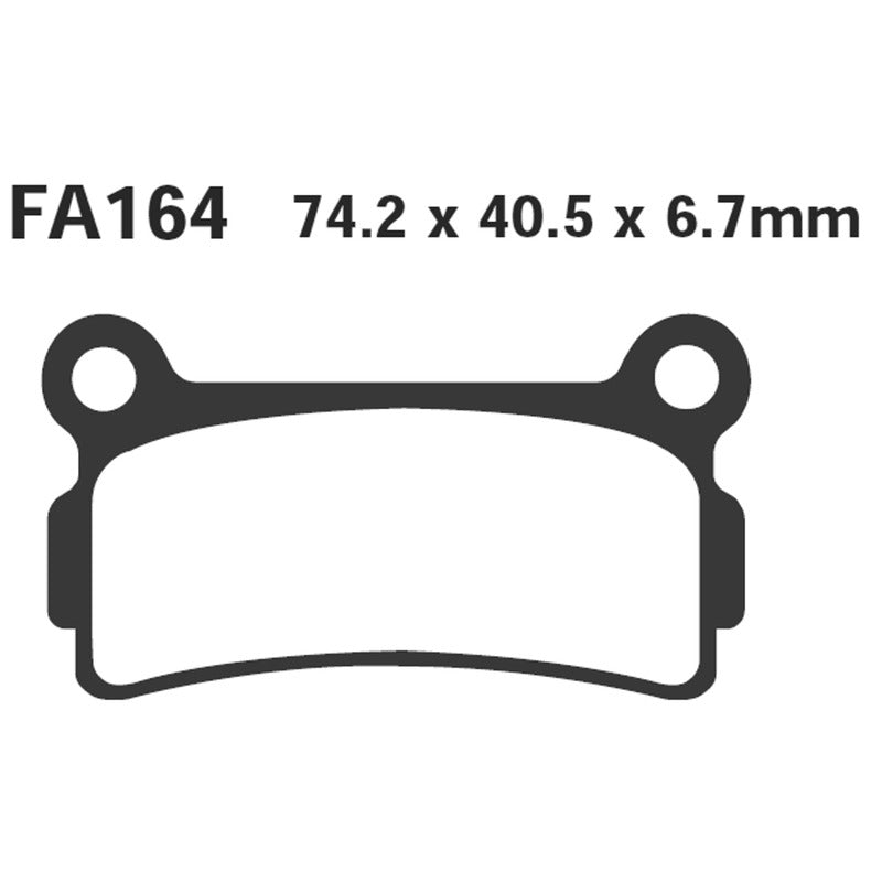 PASTIGLIE FRENO MOTO EBC FA164 BETA 260 TR34 POST. POSTERIORE ORGANICA