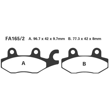 PASTIGLIE FRENO MOTO EBC FA165/2TT CAGIVA CANYON-YAMAHA SUZUKI YAMAHA