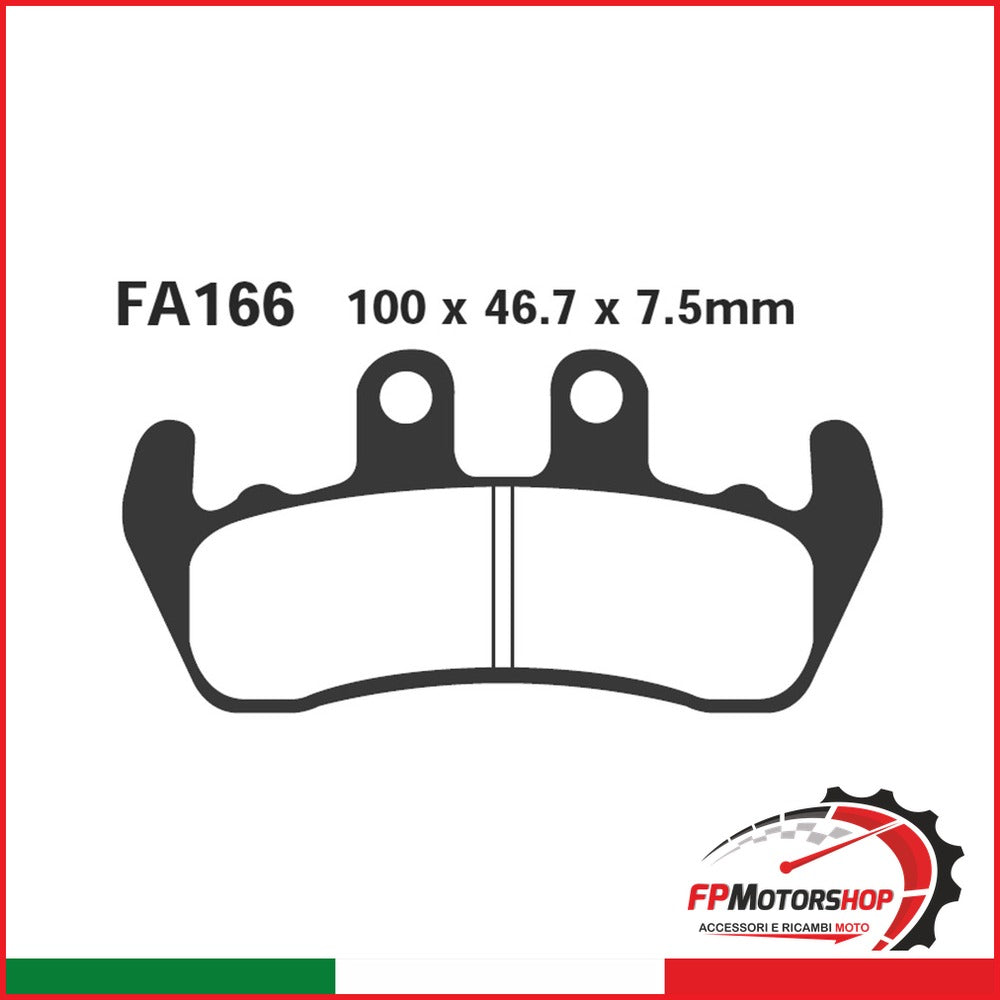 PASTIGLIE FRENO MOTO EBC FA166 YAMAHA DT125 TENERE ANT. ANTERIORE ORGANICA