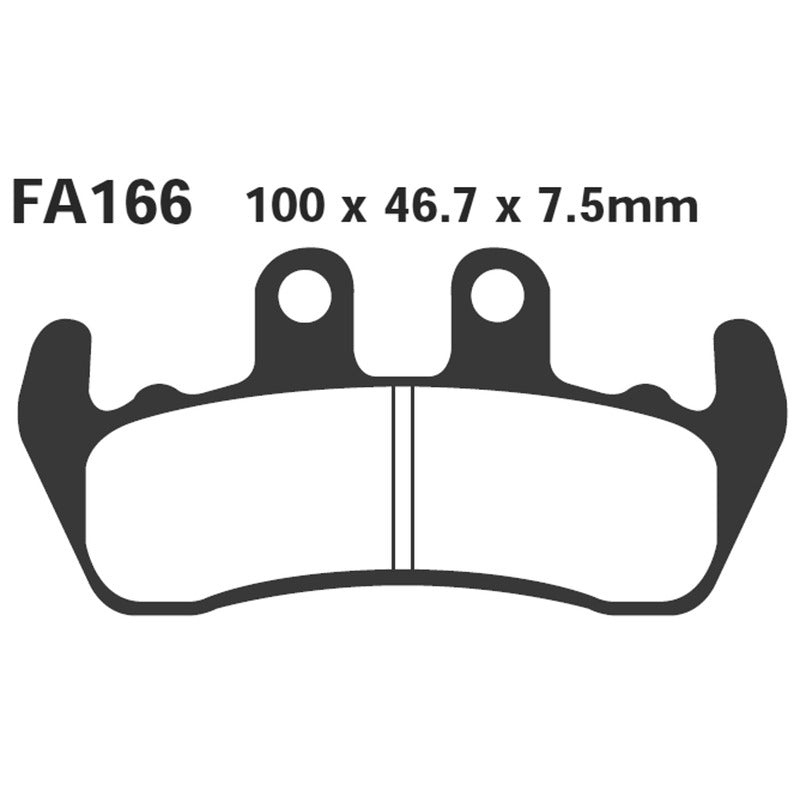 PASTIGLIE FRENO MOTO EBC FA166 YAMAHA DT125 TENERE ANT. ANTERIORE ORGANICA