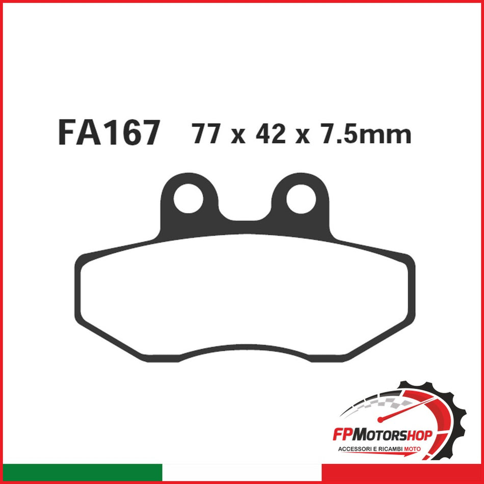 PASTIGLIE FRENO MOTO EBC FA167 APRILIA-PEUGEOT DERBI ANT. APRILIA PEUGEOT