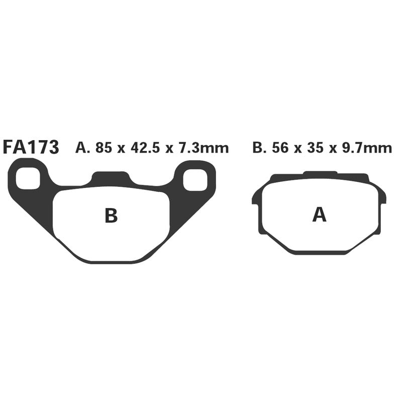 PASTIGLIE FRENO MOTO EBC FA173 MALAGUTI F10 ANT. APRILIA YAMAHA VENT