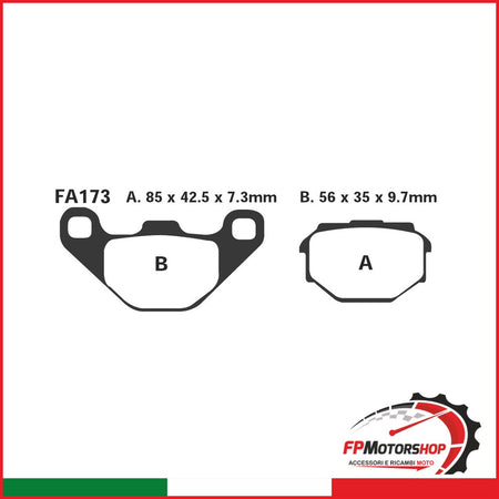 PASTIGLIE FRENO MOTO EBC FA173 MALAGUTI F10 ANT. APRILIA YAMAHA VENT