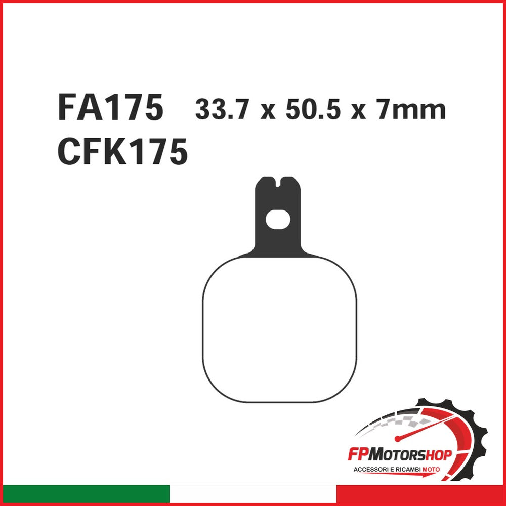 PASTIGLIE FRENO MOTO EBC FA175 HARRISON BILLET 4/6 PISTON ANT. ANTERIORE