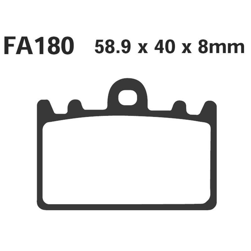 PASTIGLIE FRENO MOTO EBC FA180 SUZUKI RGV250-KAWA ZXR 400 RGV250 KAWASAKI