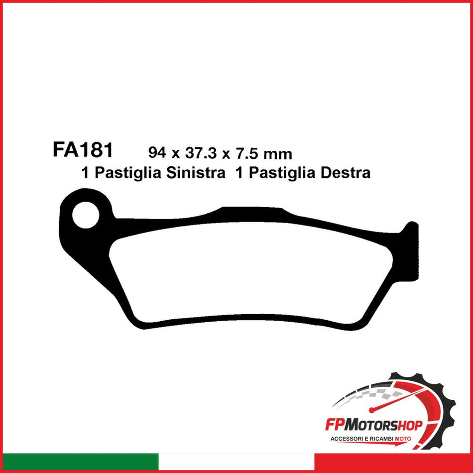 PASTIGLIE FRENO MOTO EBC FA181TT KTM HUSQVARNA APRILIA CAGIVA DUCATI GUZZI