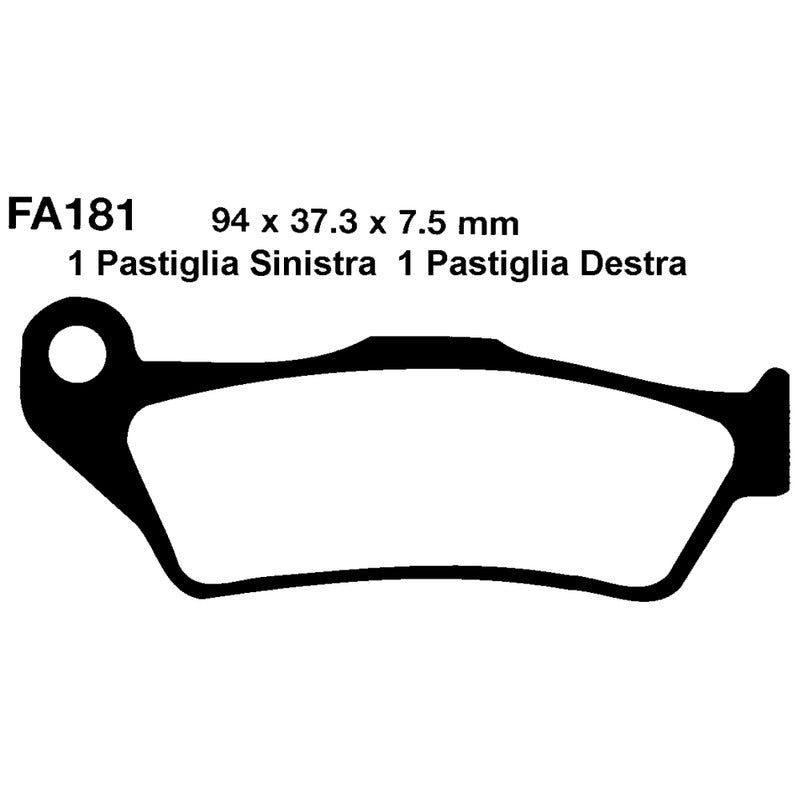 PASTIGLIE FRENO MOTO EBC FA181TT KTM HUSQVARNA APRILIA CAGIVA DUCATI GUZZI