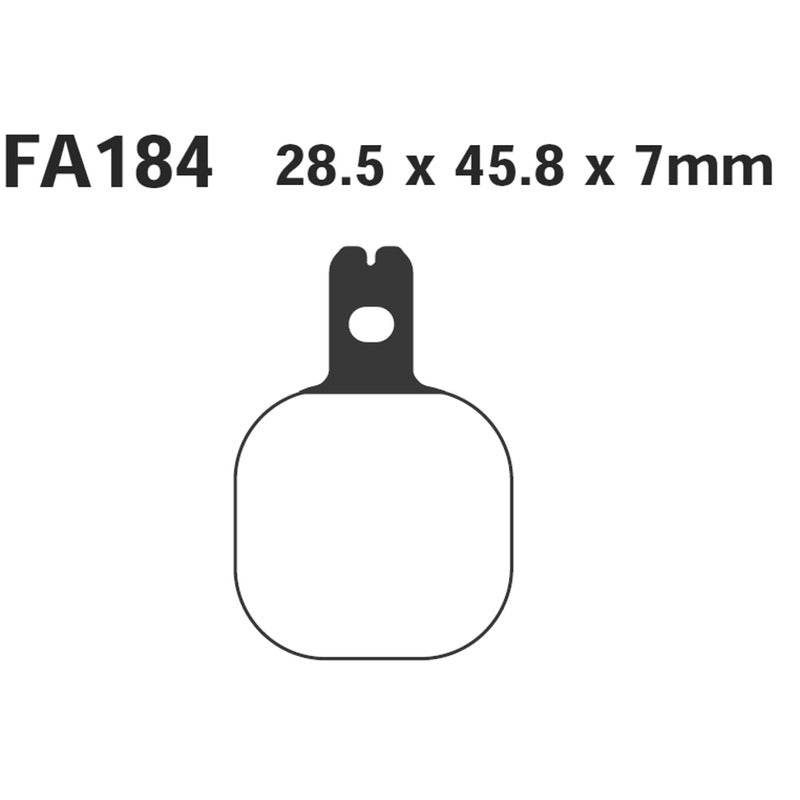 PASTIGLIE FRENO MOTO EBC FA184 PINZA ISR 6 PIST. PISTONCINI ORGANICA
