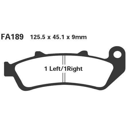 PASTIGLIE FRENO MOTO EBC FA189 HONDA CBR 1000 F -99 ANT./POST.