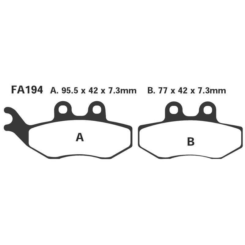 PASTIGLIE FRENO MOTO EBC FA194 APRILIA RS-RX-MX 50 ANT. 1995-2005 YAMAHA GILERA