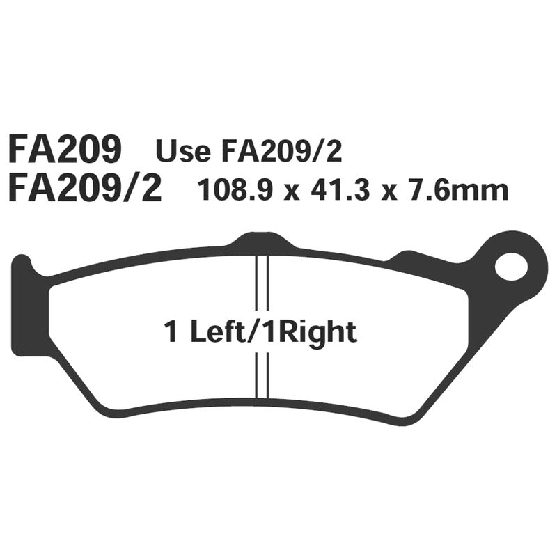 PASTIGLIE FRENO MOTO EBC FA209/2 BMW F650-APRILIA ANT APRILIA DUCATI HONDA